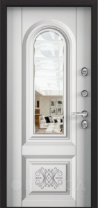 Фото  Стальная дверь Входная дверь №78 (серый графит / белый) с отделкой МДФ ПВХ